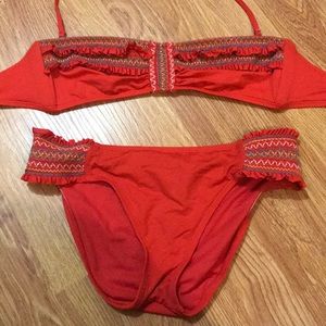 Lucky Brand red swimsuit
